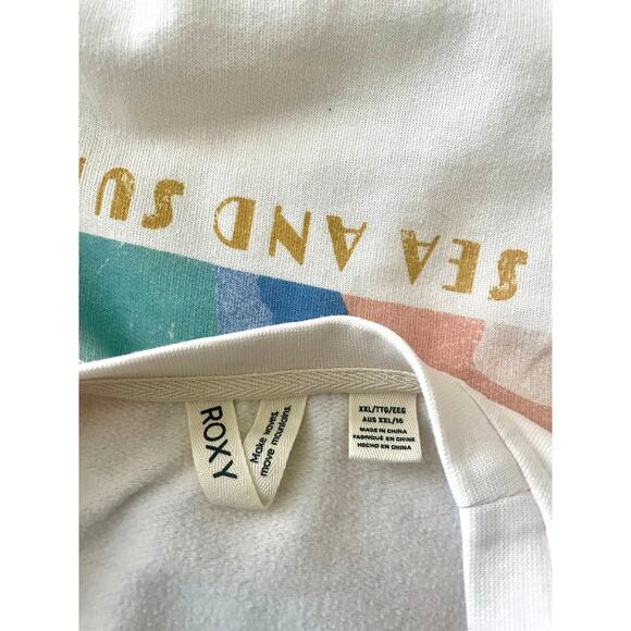 Roxy Women's NWT Coastal Motion Oversized Crew Sweatshirt Colorful Print - XXL - Picture 4 of 5